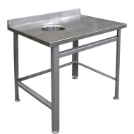 Стол пристенный для сбора отходов СППО 9/6 э (отверстие слева)  Стол пристенный для сбора отходов СППО 9/6 э (отверстие слева)