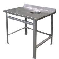 Стол пристенный для сбора отходов СППО 9/6 э (отверстие справа)  Стол пристенный для сбора отходов СППО 9/6 э (отверстие справа)