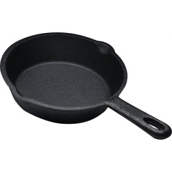 Сковорода чугунная 165/35 с ручкой порционная Luxstahl [НЕ70] - интернет-магазин КленМаркет.ру