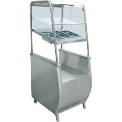 Прилавок для столовых приборов с хлебницей ABAT «Премьер» ПСПХ-70Т  - интернет-магазин КленМаркет.ру