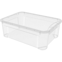 Контейнер 31 л 555х390х190 мм с крышкой прозрачный, ПП [43126590195,4332471] - интернет-магазин КленМаркет.ру