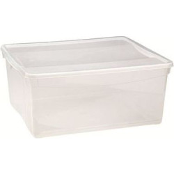 Контейнер 400х335х170 мм с крышкой прозрачный, ПП [4607016814605,431249301] - интернет-магазин КленМаркет.ру