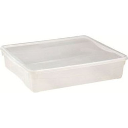 Контейнер 9 л 400х335х85 мм с крышкой прозрачный, ПП [43124940121,4332473] - интернет-магазин КленМаркет.ру