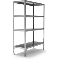 Стеллаж со сплошными полками С-900х400х2000/4 э Стеллаж со сплошными полками С-900х400х2000/4 э