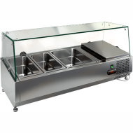 Витрина охлаждаемая настольная HICOLD VRTG 2 со стеклом к столу для пиццы PZ3-11 [284225]