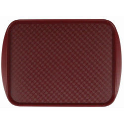 Поднос столовый из полистирола 420х300 мм бордовый [422106721] - интернет-магазин КленМаркет.ру