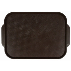 Поднос столовый из полистирола 450х355 мм темно-коричневый [1730] - интернет-магазин КленМаркет.ру