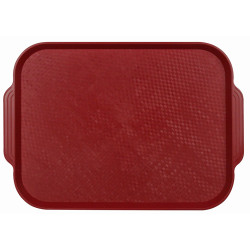 Поднос столовый из полистирола 450х355 мм темно-красный [1730] - интернет-магазин КленМаркет.ру