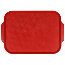 Поднос столовый из полистирола 450х355 мм красный [1730]