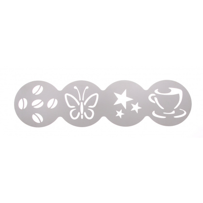 Трафарет декоратор для кофе 100 мм (чашка, звезды, бабочка, зерна) Luxstahl - интернет-магазин КленМаркет.ру