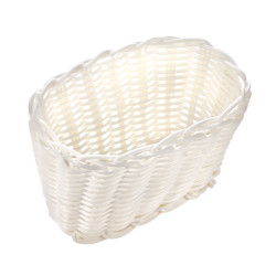 Корзинка пластиковая 160х100х100 мм белая [White 3560] - интернет-магазин КленМаркет.ру