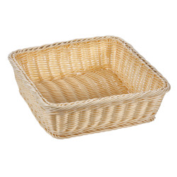 Корзинка пластиковая 290х290х90 мм бежевая [Beige 3012] - интернет-магазин КленМаркет.ру