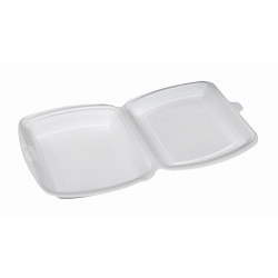 Ланч-бокс одноразовый 1-секционный 249х207х60 мм (в упаковке 100 шт.) [ОП-010914]  - интернет-магазин КленМаркет.ру