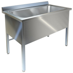 Ванна котломоечная односекционная ТЕХНО-ТТ ВМ-12/1257 нерж - интернет-магазин КленМаркет.ру