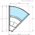 Витрина неохлаждаемая угловая 45° «Диона» ВС-21 УН - интернет-магазин КленМаркет.ру