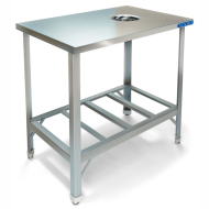 Стол островной для сбора отходов ТЕХНО-ТТ СПС-111/600 краш (отверстие в центре)