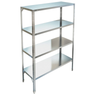 Стеллаж со сплошными полками ТЕХНО-ТТ СТР-124/1204 нерж 