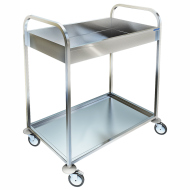 Тележка для сервировки и сбора посуды ТП-221 (комбинированная) Тележка для сервировки и сбора посуды ТП-221 (комбинированная)