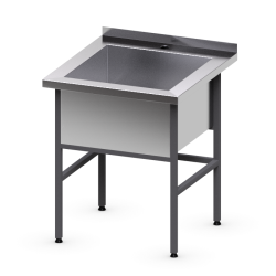 Ванна моечная односекционная с бортом - интернет-магазин КленМаркет.ру