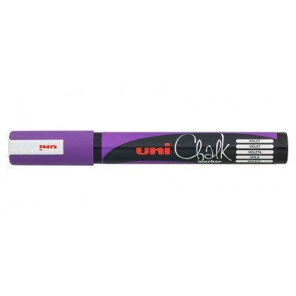 Маркер фиолетовый для оконных и стеклянных поверхностей 1,8-2,5 мм Uni Chalk PWE-5M - интернет-магазин КленМаркет.ру
