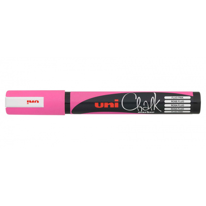 Маркер розовый для оконных и стеклянных поверхностей 1,8-2,5 мм Uni Chalk PWE-5M - интернет-магазин КленМаркет.ру