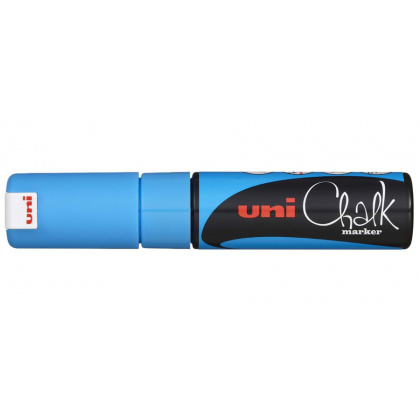 Маркер голубой для оконных и стеклянных поверхностей Uni Chalk PWE-8K - интернет-магазин КленМаркет.ру