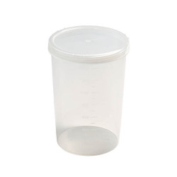 Контейнер 125х180 мм с завинчивающейся крышкой полипропилен [431138701] - интернет-магазин КленМаркет.ру