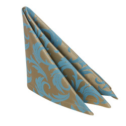 Салфетка 45х45 см «Мати» голубая с золотом - интернет-магазин КленМаркет.ру