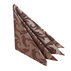 САЛФЕТКА 45х45см МАТИ коричневая с золотом перья[06С26-КВ 1625/050303+191436] - интернет-магазин КленМаркет.ру