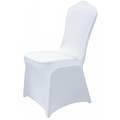 Чехол универсальный на стул из бифлекс цвет белый - интернет-магазин КленМаркет.ру
