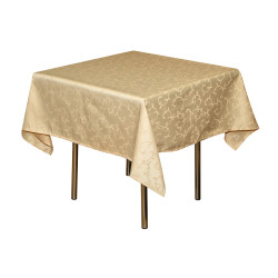 Скатерть 145х145 см «Журавинка» бежевая (вензель) - интернет-магазин КленМаркет.ру