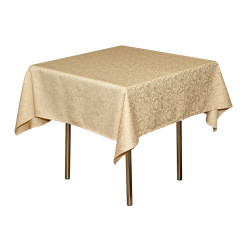 Скатерть 145х145 см «Журавинка» бежевая (цветок) - интернет-магазин КленМаркет.ру