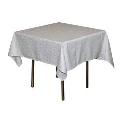 Скатерть 145х145 см «Журавинка» белая (цветок) - интернет-магазин КленМаркет.ру