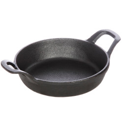 Сковорода чугунная 160/37 с двумя ручками порционная Luxstahl [CIPR6250] - интернет-магазин КленМаркет.ру