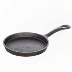 Сковорода чугунная 130/15 мм с ручкой порционная Luxstahl [SM13]  - интернет-магазин КленМаркет.ру