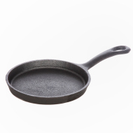 Сковорода чугунная 130/15 мм с ручкой порционная Luxstahl [SM13] 