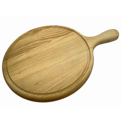 Доска для пиццы и стейка с ручкой 300х20 мм бук - интернет-магазин КленМаркет.ру