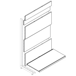 База пристенного стеллажа ECO 1000х2250 мм - интернет-магазин КленМаркет.ру