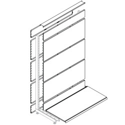 База торцевого стеллажа ECO 1000х1800 мм - интернет-магазин КленМаркет.ру