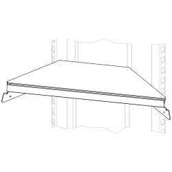 Полка ECO угловая внешняя 310 мм с кронштейном - интернет-магазин КленМаркет.ру