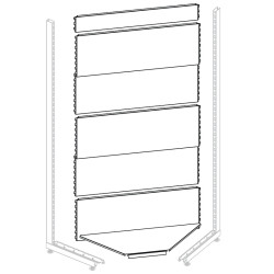 База углового стеллажа ECO 2250 мм (внутренняя)  - интернет-магазин КленМаркет.ру
