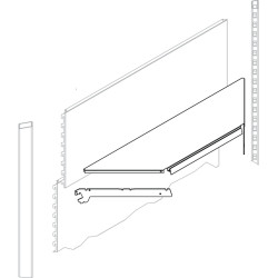 Полка ECO угловая внутренняя 470 мм с кронштейном - интернет-магазин КленМаркет.ру