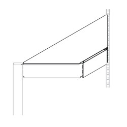 Навес прямой угловой внутренней с подсветкой ECO 470 мм - интернет-магазин КленМаркет.ру