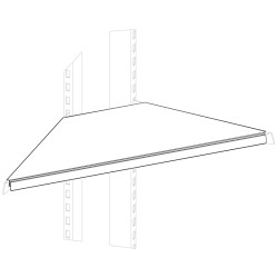 Полка угловая внешняя 470 мм - интернет-магазин КленМаркет.ру