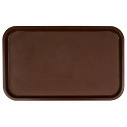 Поднос столовый из полипропилена 530x330 мм темно-коричневый - интернет-магазин КленМаркет.ру