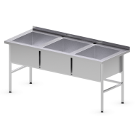 Ванна моечная трехсекционная с бортом