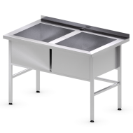 Ванна моечная двухсекционная с бортом
