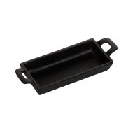 Сковорода 153х77 мм с двумя ручками порционная чугун Luxstahl [HE1577]