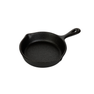 СКОВОРОДА d=106/24 с ручкой и двумя носиками порционная чугун Luxstahl [HE70M]