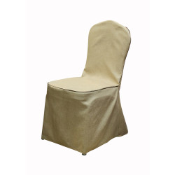 Чехол на стул ткань рогожка бежевый с кантом   - интернет-магазин КленМаркет.ру